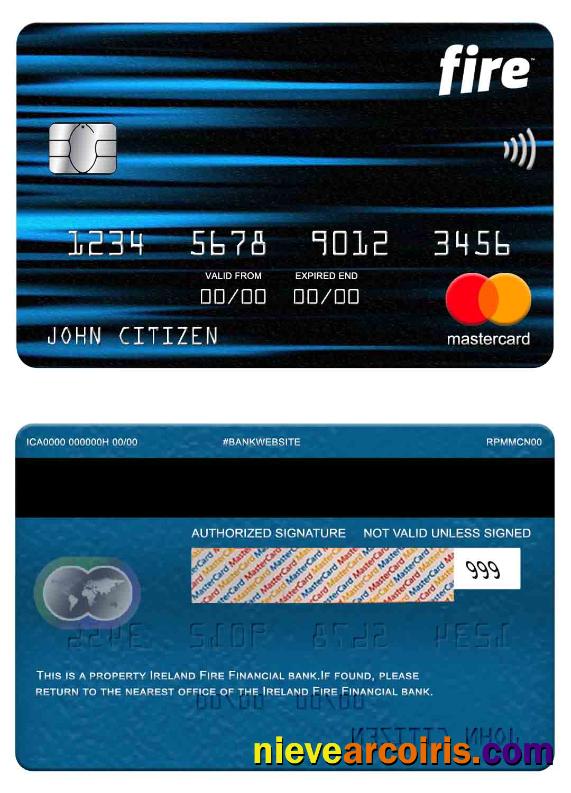 Ireland Fire Financial bank mastercard